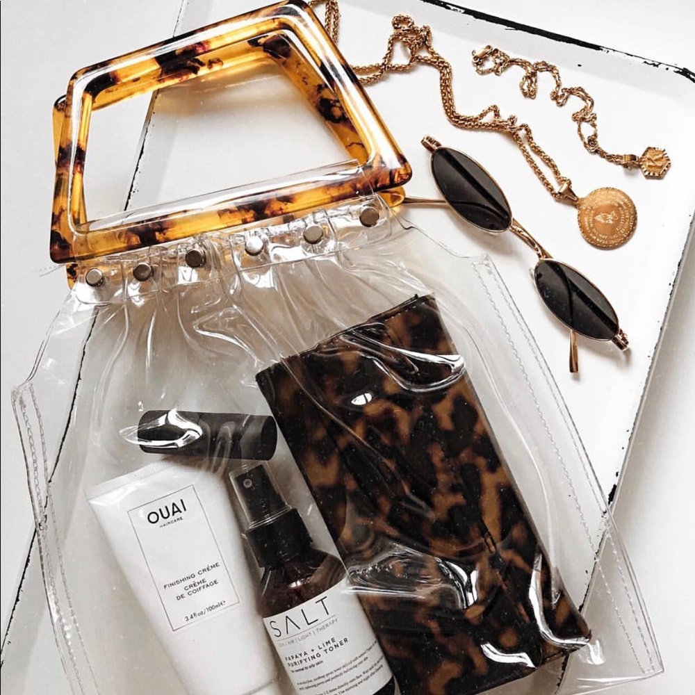 Zaful clear tortoiseshell handle bag